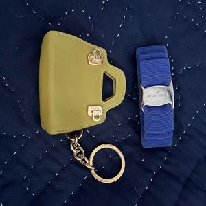 Authentic Salvatore Ferragamo hair clip and coin case